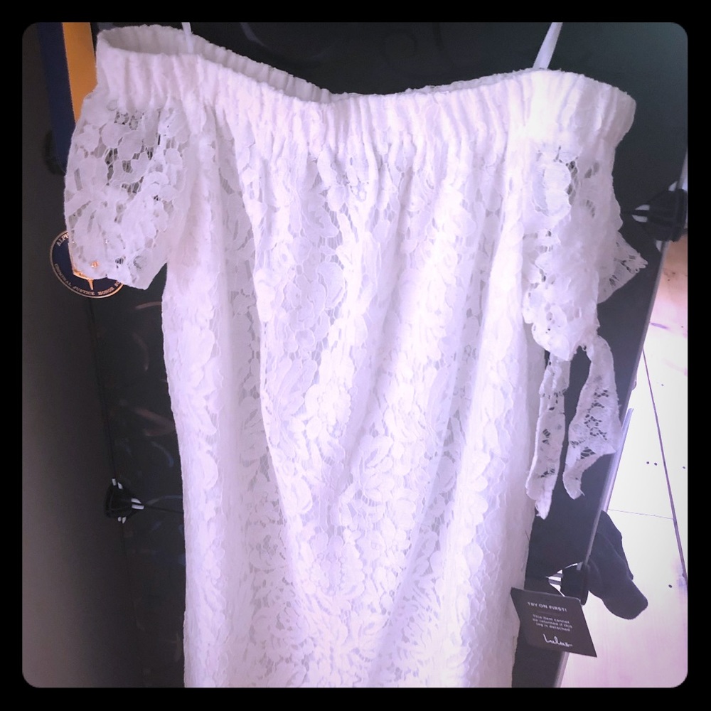 Lulus white dress size small
